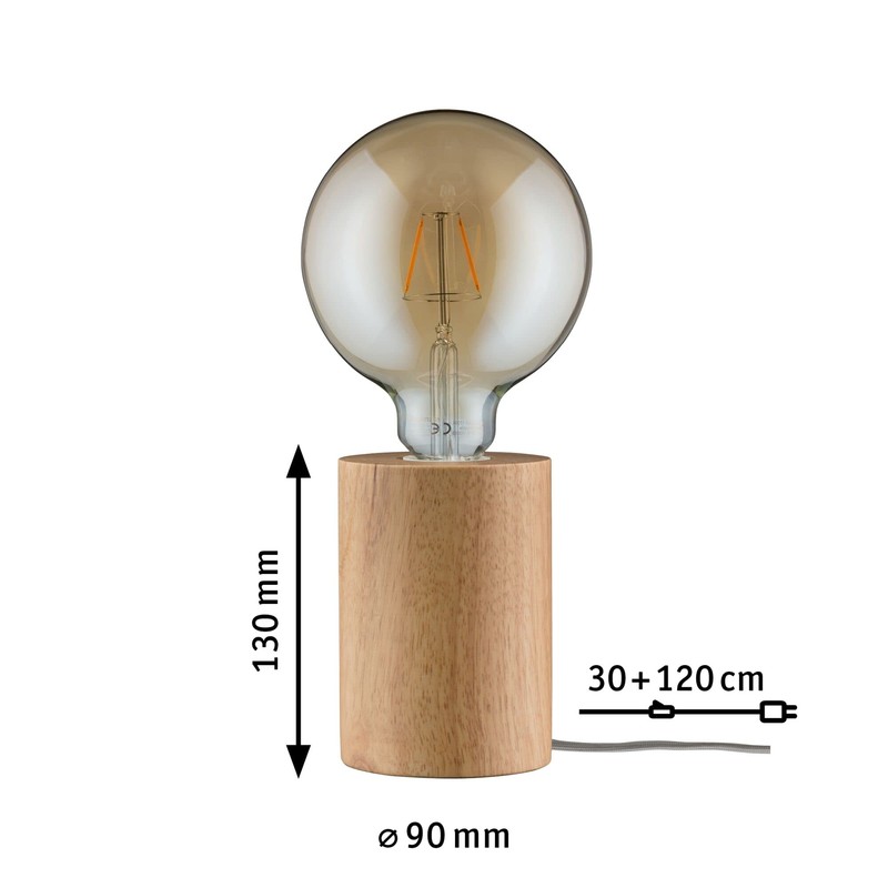 Paulmann Neordic Talin Tischleuchte max.1x20W E27 Holz 230V Holz