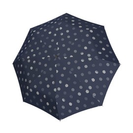 Doppler Small Polka Dot Umbrella Navy Water Resistant 27cm, Polka Dot Navy