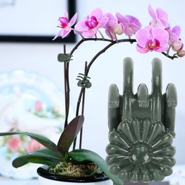 Aqur2020 Stem Clip, Flower Stems Fixing Support Clips Tool 100 Pack Orchid Clips, for Courtyard Greenhouse Planting(No Thimble Inside The Clip)