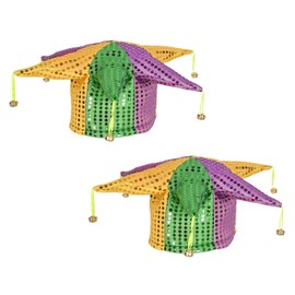 Beistle S60702AZ2, 2 Piece Glitz 'N Gleam Jester Hats, One Size Fits Most