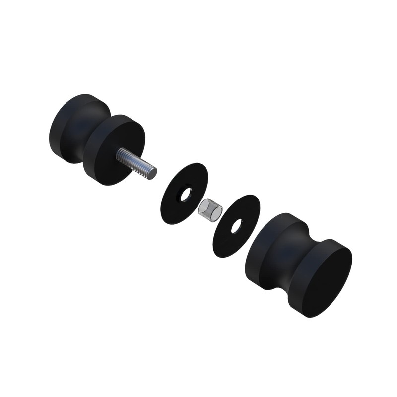 CKB Shower Glass Door Knob, Double Sided Pull Handle for