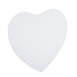 Honsell 12232 Heart Shaped Stretcher Frame 30 x 30 x 1.5 cm Heavy Duty Cloth 100% Cotton Stapled Back for Oil Acrylic Painting and Stencil Technique, White, 30 x 30 x 1,5 cm