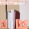 Wovnet 2 Pcs Pink Bow Bookends Coquette Home Decor Cute
