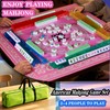 YINIUREN Mahjong Tile Set Green American Mahjong Tile Set