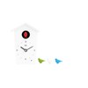 KOOKOO BirdHouse mini white, tiny modern cuckoo clock w. 12