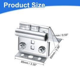 sourcing map 2 Pcs Garage Door Adjustable Top Bracket, Carbon Steel Top Roller Brackets for Damaged Garage Door Accessories and Residential Doors