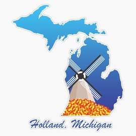 Holland Michigan Vinyl Decal Wall Laptop Bumper Sticker 5"