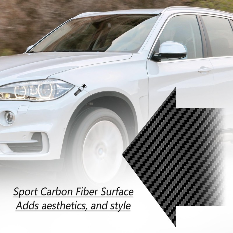 2PCS Car Bumper Clips Hook Lock,Carbon Fiber Hood Pins Toggle