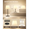 EZVALO Outdoor Cordless Table Lamp, IP65 Waterproof 4500mAh Rechargeble Shower