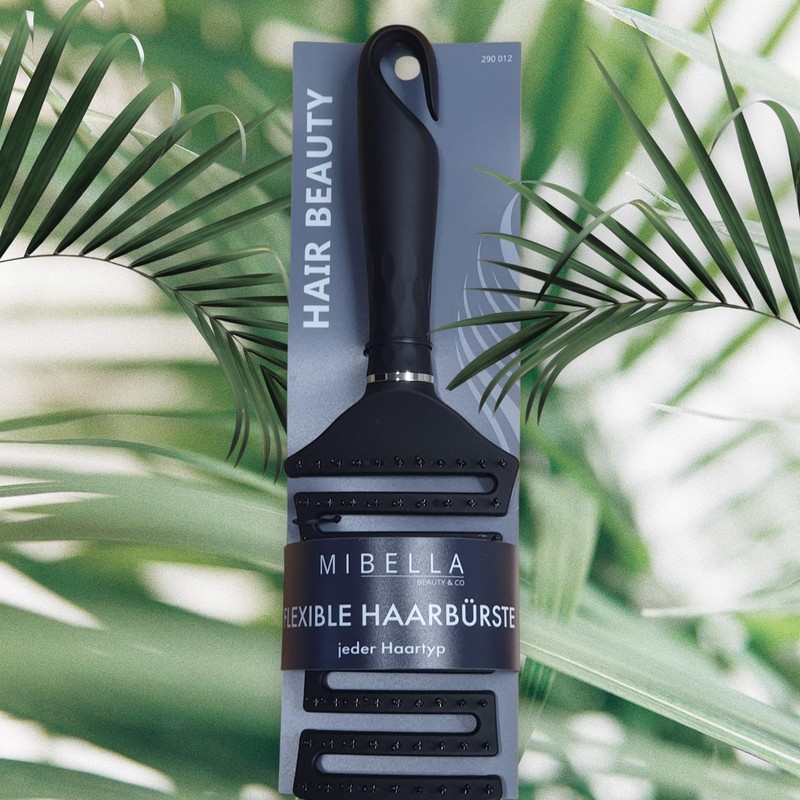 Mibella Modern Flexible Hairbrush for All Hair Types with Rubberised