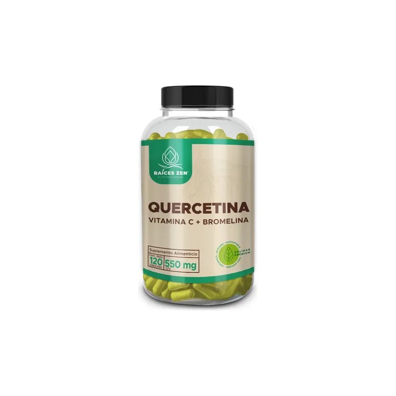 Quercetina Vitamina Bromelina 120 Cápsulas Raíces Zen Super