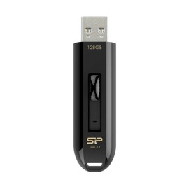 128GB Silicon Power Blaze B21 USB3.1 Flash Drive Black w/Sliding USB Connector