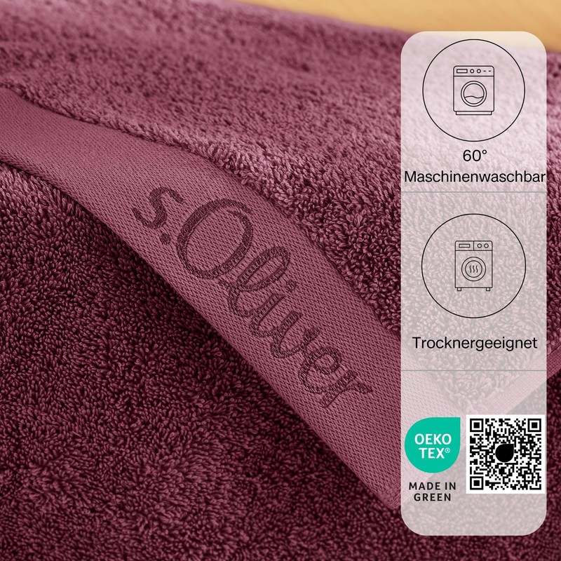 s.Oliver Bath Towel 70 x 140 cm - 100% Cotton,