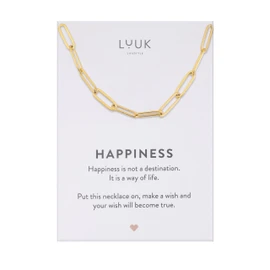 LUUK LIFESTYLE Pendant Necklace Waterproof Stainless Steel Chain Elegant Design & Everyday Chain for Women Gift Jewelry Link Chain Gold
