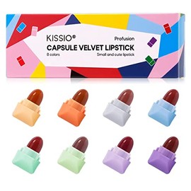 KISSIO Juego de pintalabios de 8 colores, impermeable, de larga duración, lápiz labial mate, mini juego de pintalabios, libre de crueldad, 1.2 onzas  