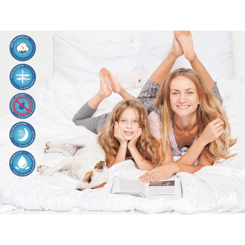 Molton Mattress Topper - 160 x 200 cm ✓ Waterproof