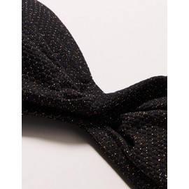 Seafolly Women's Stardust Twist Bandeau Bikini Top, Black (Black Black), 32B (Size: 10)