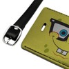 SpongeBob Nerd Face Rectangle Leather Luggage Card Suitcase Carry-On ID