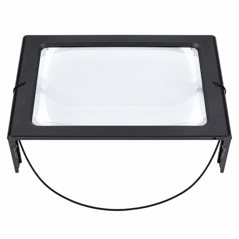 Full-Page Magnifier for Reading – 3X Foldable Desktop Lens with