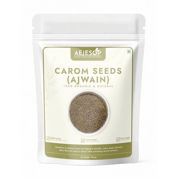 AEJESOP Organic Carom Seeds, Ajowan, Spices Whole, 3.5oz(100g)