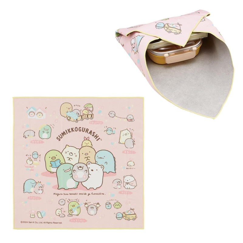 Skater KBST43 Sticky Lunch Cloth, Easy to Ties, Sumikko Gurashi,
