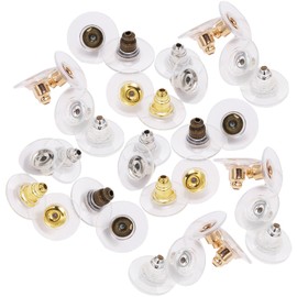 100Pcs Earring Backs, Soft Transparent Earring Backs,Universal Plastic EarringBacks, Replacement Secure Ear Lockings, Non-allergenic EarringStoppers for Women's DIY Jewelry Supplies