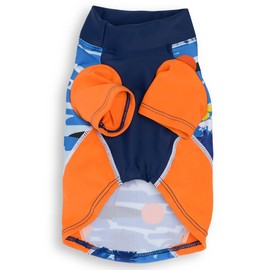 PlayaPup Dog Sun Shirt (UPF 50+), Tropical Blazing Island, Small