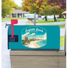 Sufrside Beach South Carolina Design B Souvenir Magnetic Mailbox Cover