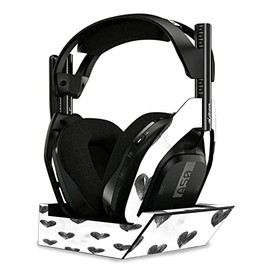 MightySkins Glossy Glitter Skin Compatible with Astro A50 Wireless Headphones + Base Station (Gen 4) - Ink Hearts | Protective, Durable High-Gloss Glitter Finish | Easy to Apply | Made in The USA