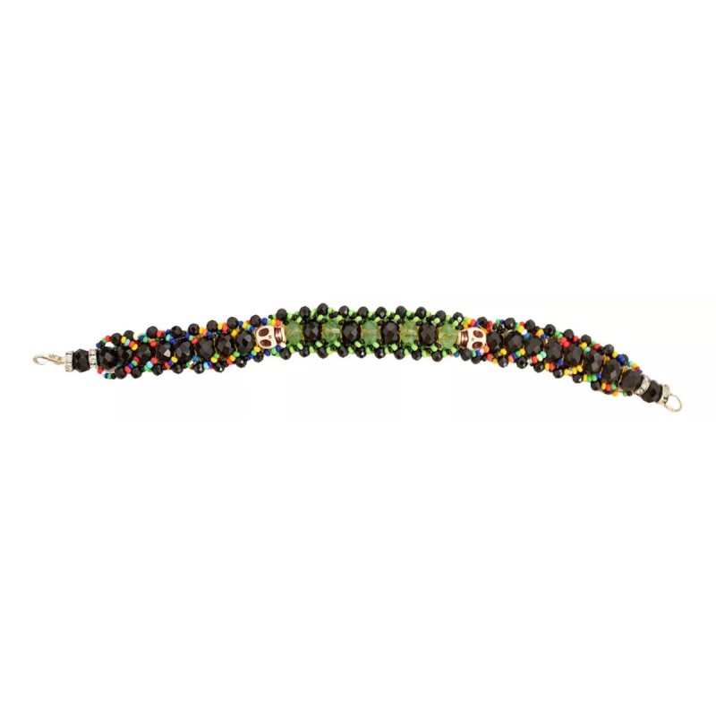 Ilde (pulsera) Tapete Zarabanda (ogun/verde/negro/multi)