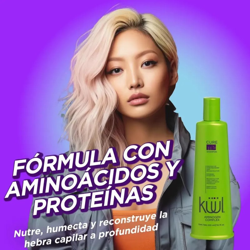 Shampoo Küül Cure Me reparador reconstructor de cabello 300 ml