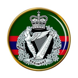 Giftshop UK Royal Irish Regiment British Army Pin Badge, gold