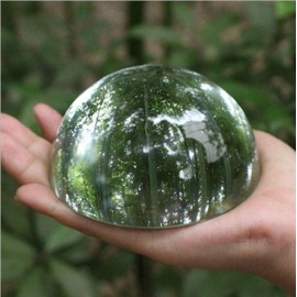 Himsyuden Crystal Magnifier Magnifier 6x Water Bun Semicircular Hemisphere Paperweight Magnifier Mother's Day Map Newspaper Magazine Magnification Paperweight for Mother Father Teacher Respect for the