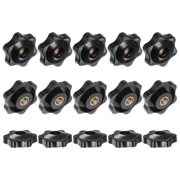 M METERXITY 15-Pack 6 Star Knobs, M6 Female Thread 31mm