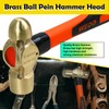 WEDO Brass Ball Peen Hammer with Fiberglass Handle,Ball Pein Hammer,