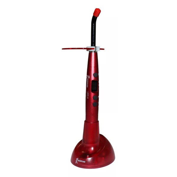 Woodpecker Lampara De Fotocurado Metalica Woodpecker Led-h Para Resinas Color Rojo
