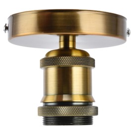 Vintage E26 E27 Lamp Holder, Ceiling Lamp Holder, Vintage E26 E27 Lamp Holder, Ceiling Lamp Holder with Accessories for Kitchen, Bedroom, Living Room, 100-240 V (Golden Patina)