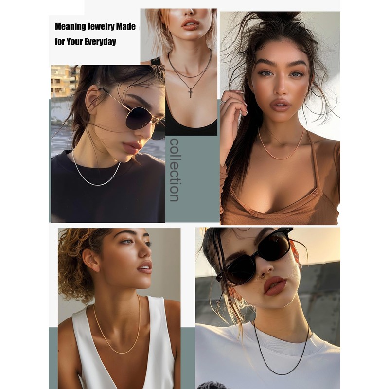 Snake Chain Necklace Stainless Steel Herringbone Link Chains 2mm 26