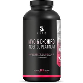 B Life Myo y D-Chiro Inositol | Ratio 40:1 | 400 cápsulas | 2000 mg por porción | Ingredientes Naturales | Myo & D-Chiro Inositol Platinum.