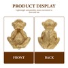 HOMSFOU Resin Three Wise Monkeys Figurine Speak No Evil Monkey