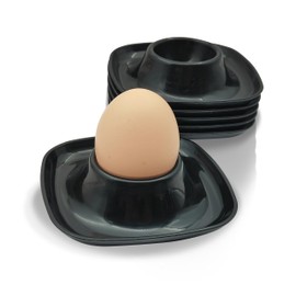 FloraVigo 6 Plastic Egg Trays, Shatterproof Egg Cups, White Egg Holder, Healthy Food Grade Egg Cups, Kitchenware, Kids and Camping Tableware Gifts
