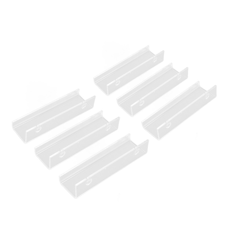 6 Pcs Acrylic Record Shelf Wall Mounted Clear Vinyl Record