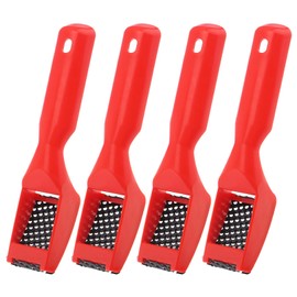 Omninmo 4pcs Surform Shaver Handy Hand Filing Razor Hand Tools Second-cut Tooth Mill File Hand Plane Mini File Hand File, Red