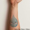 'Happy Raindrop' Temporary Tattoo - Water Resistant, Skin-Safe, Non-Toxic Transfer