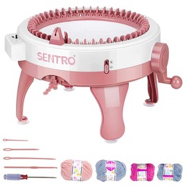 Yohencin Knitting Machine 48 Needles Knitting Loom Smart Weaving Loom Knitting Round Loom, Knitting Board Rotating Double Knit Loom Machine for Kids and Adults