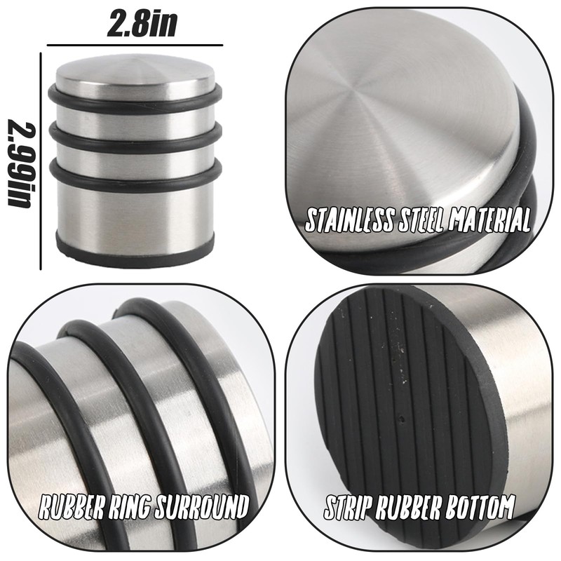 MEKBOK Heavy Duty Floor Door Stopper No Drill, Door Stops,