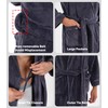 DAVID ARCHY Men's Soft Plush Coral Fleece Robe Full Length