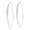 AeraVida Trendy Texture Long Curved Lines .925 Sterling Silver Slide-Through