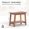 Waterproof HDPE Shower Bench, Brown