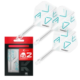 Target Darts K-Flex Rove Dart Flights & Shafts, No.2 (Intermediate, 26mm) | Pack of 3 Kflex Integrated Flight & Shaft System, All In One Moulded Stem | Professional Dart Accessories